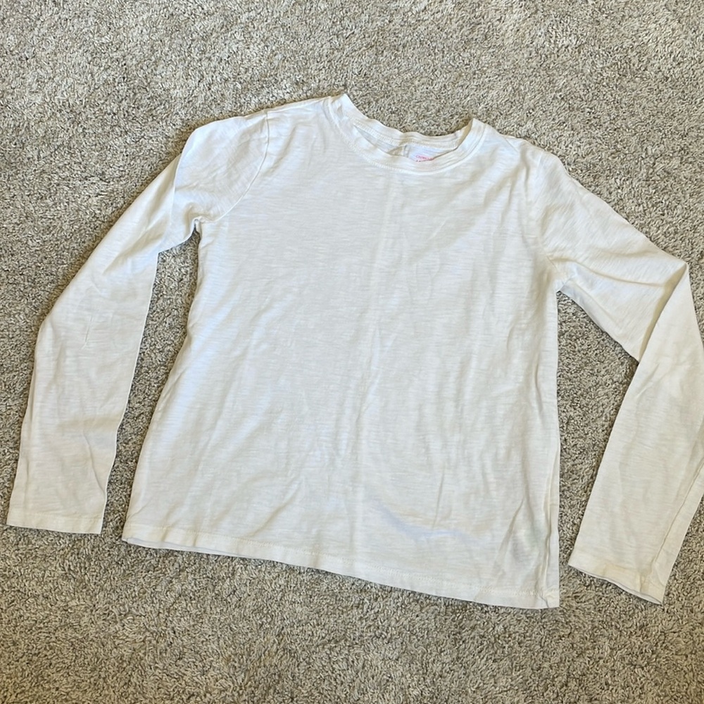 Crewcuts long sleeve white tee shirt
